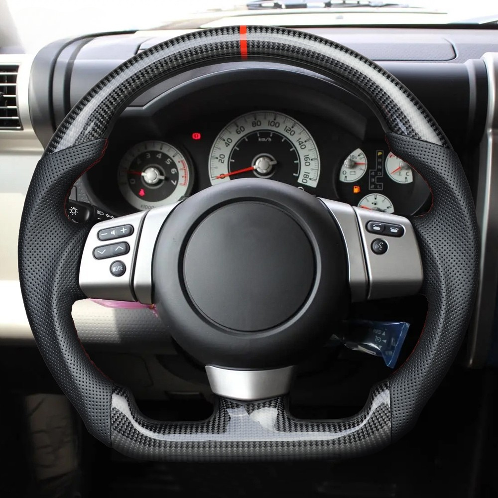 Glossy Carbon Fiber Steering Wheel for Toyota FJ Cruiser 2004-2016