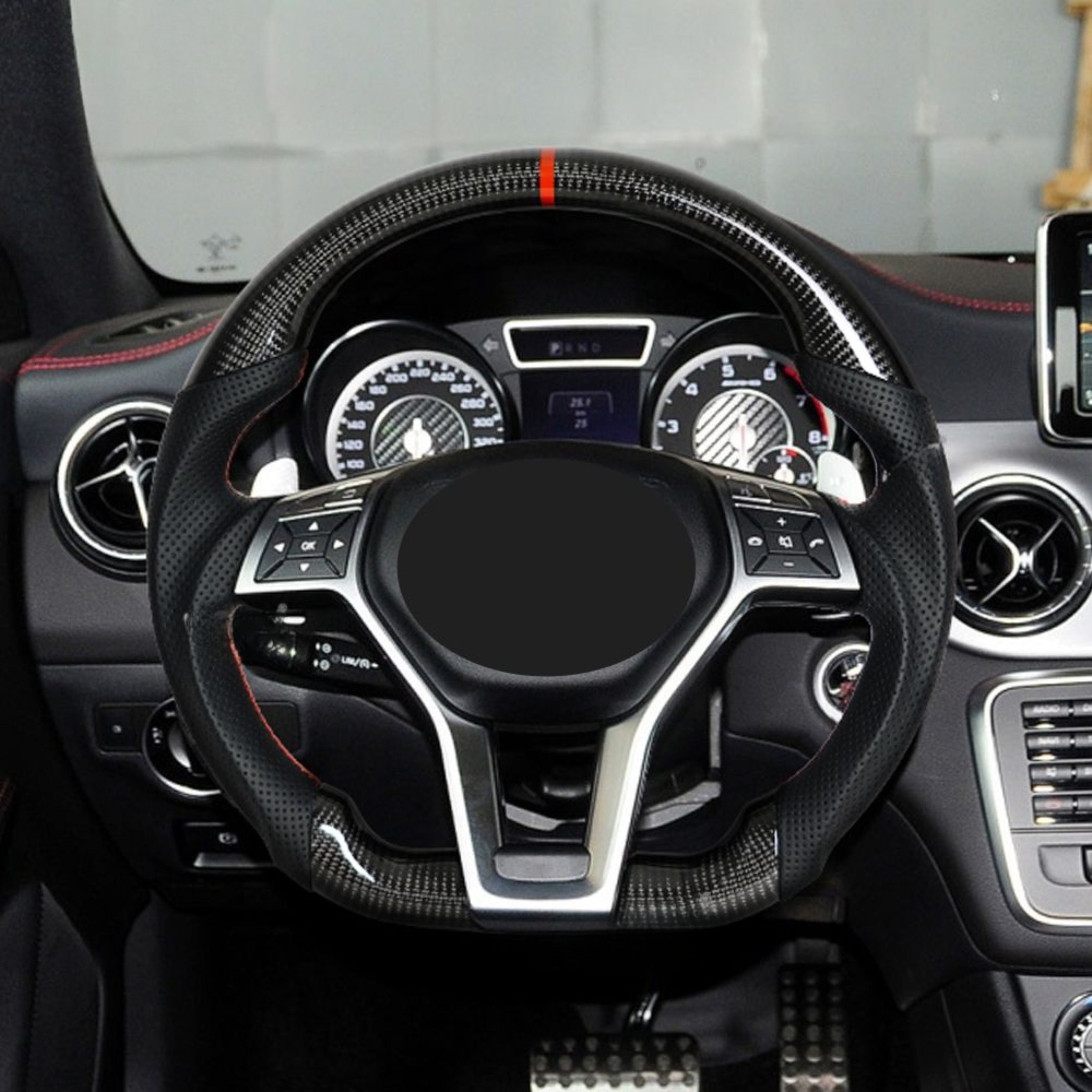 Carbon Fiber Steering Wheel for Mercedes AMG A C E Class