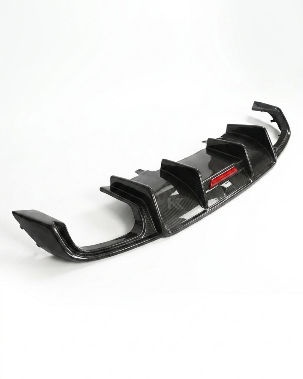 Audi A4 B9 Sedan Carbon Fiber Gloss Black Rear Bumper Diffuser 2018 - 2019
