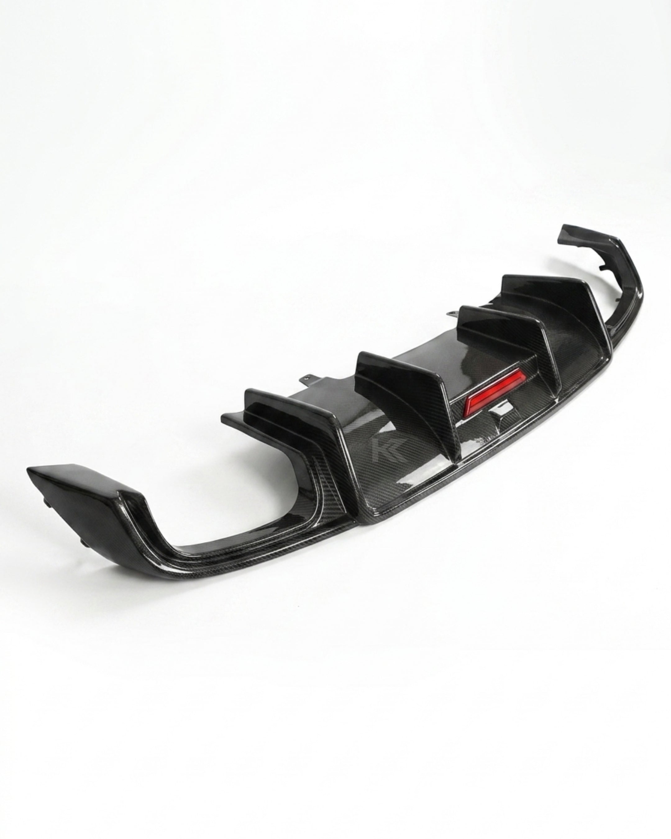 Audi A4 B9 Sedan Carbon Fiber Gloss Black Rear Bumper Diffuser 2018 - 2019