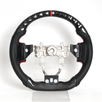Real Carbon Fiber Steering Wheel for Mitsubishi Lancer Evolution EVO X 2008–2015 with Perforated Leather Grip