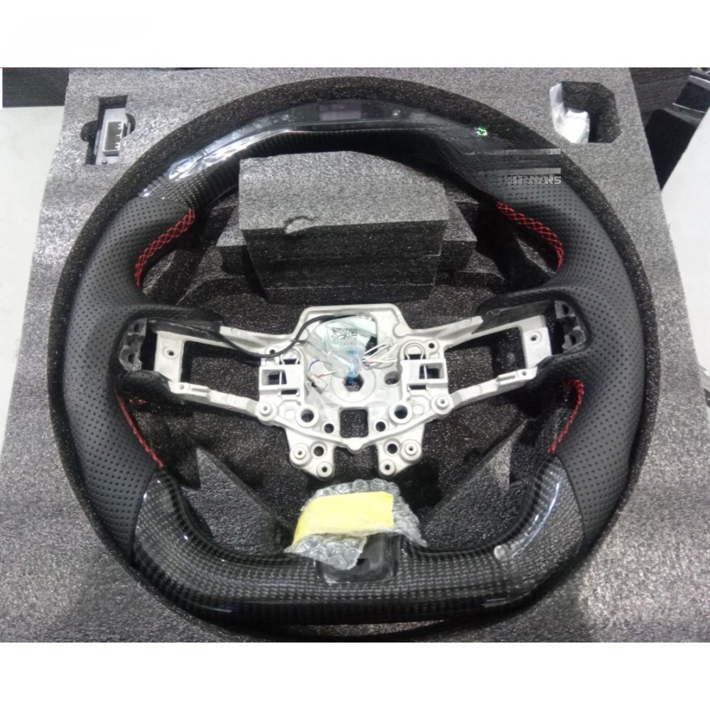 Real Carbon Fiber LED Steering Wheel for Ford Mustang EcoBoost, GT & Shelby GT350 GT500 2015-2017