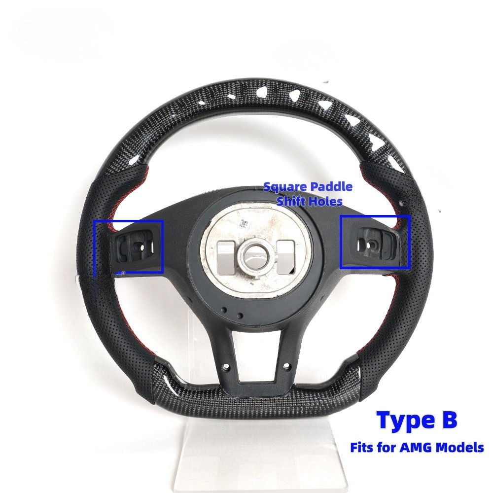 Real LED Steering Wheel for Mercedes-Benz AMG C63 W204, A45, CLA45, W212 & W213 2013–2014