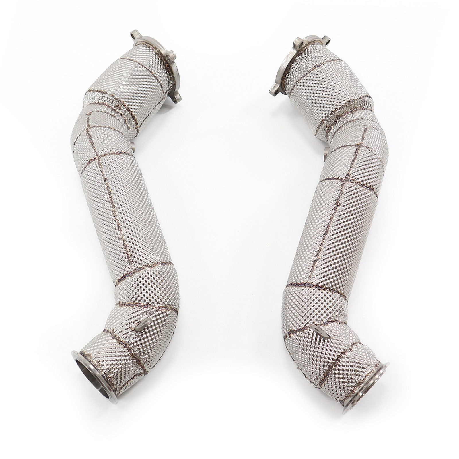 Catted Heat Shield Downpipes For McLaren 720s 4.0T - Bull Boost Performance