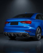 Audi RS3 8V Sedan Carbon Fiber Rear Bumper Diffuser Lip 2017 - 2019