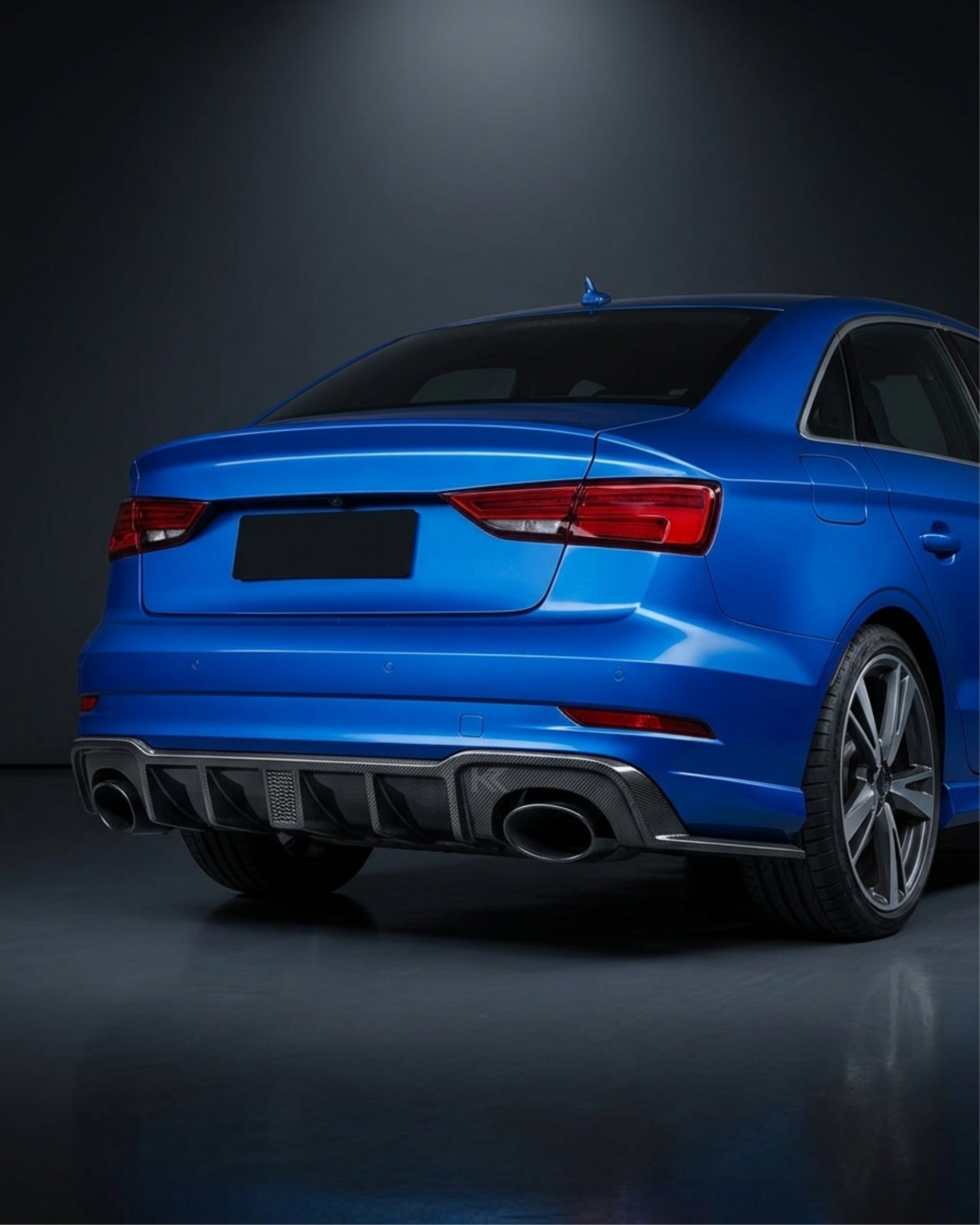 Audi RS3 8V Sedan Carbon Fiber Rear Bumper Diffuser Lip 2017 - 2019