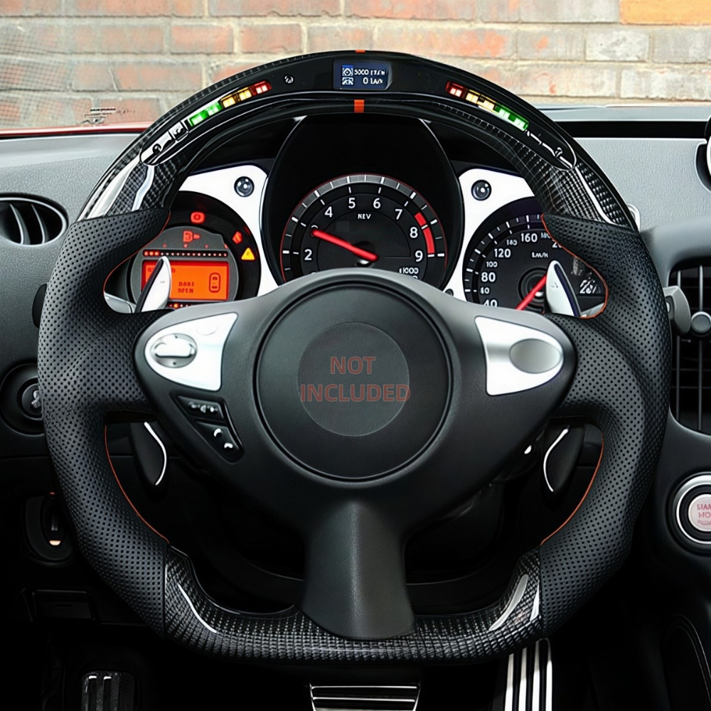 LED Carbon Fiber Steering Wheel for Nissan 370Z Z34 2009-2020
