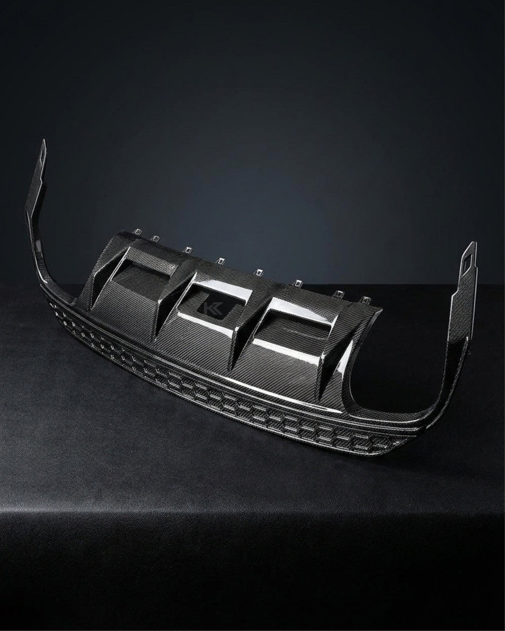 Audi A3 8V S-Line Sedan Carbon Fiber Gloss Black Rear Bumper Diffuser Lip 2016