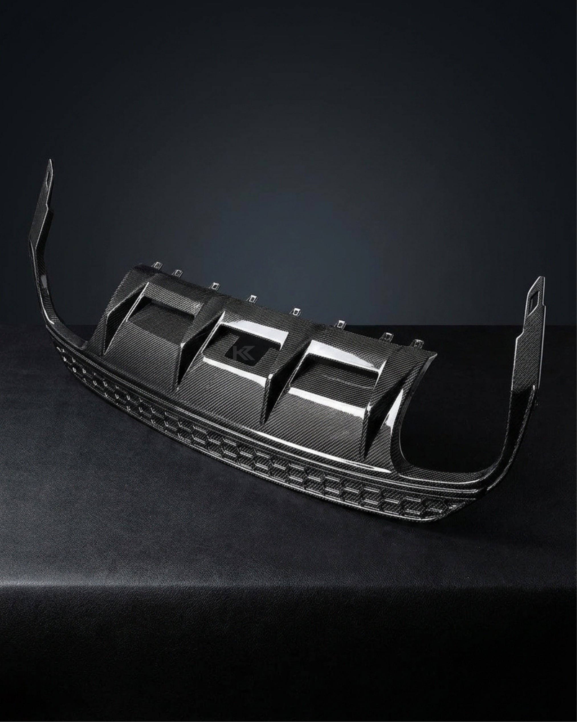 Audi A3 8V S-Line Sedan Carbon Fiber Gloss Black Rear Bumper Diffuser Lip 2016