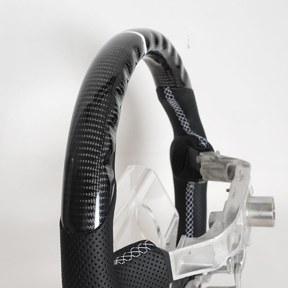 White Line Carbon Fiber Steering Wheel for Nissan 370Z Z34 2008-2020