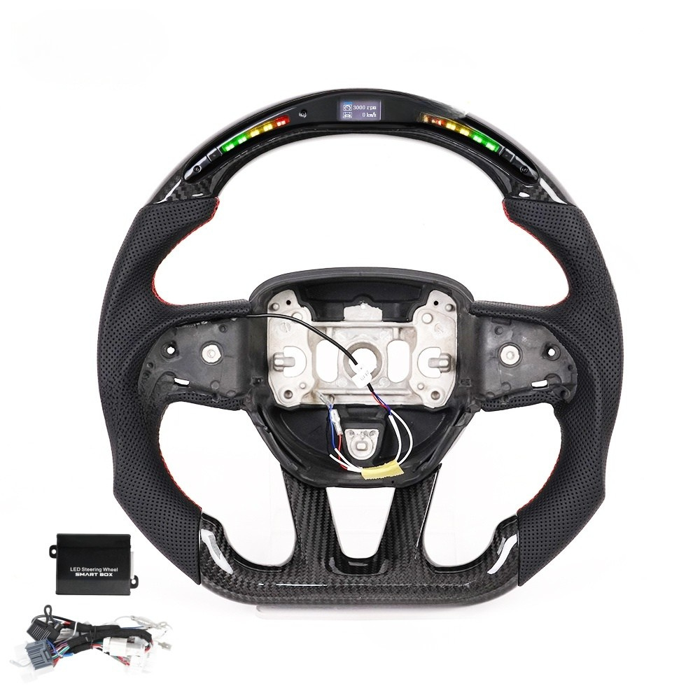 Carbon Fiber LED Steering Wheel for Dodge Charger/Challenger/Durango 2015-2025