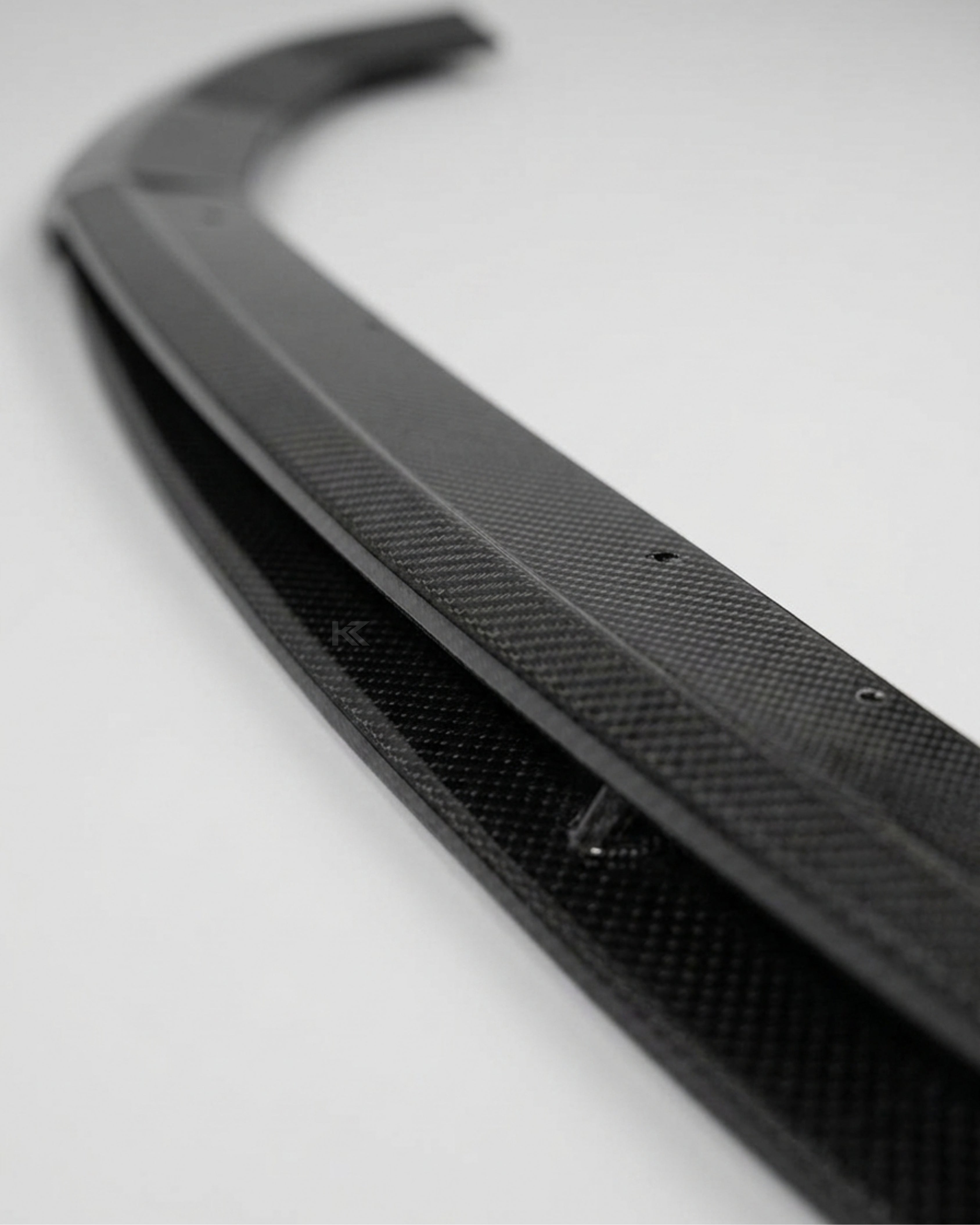 VW Transporter T6 Carbon Fiber Front Lip Extension – Gloss Black (2015–2020)