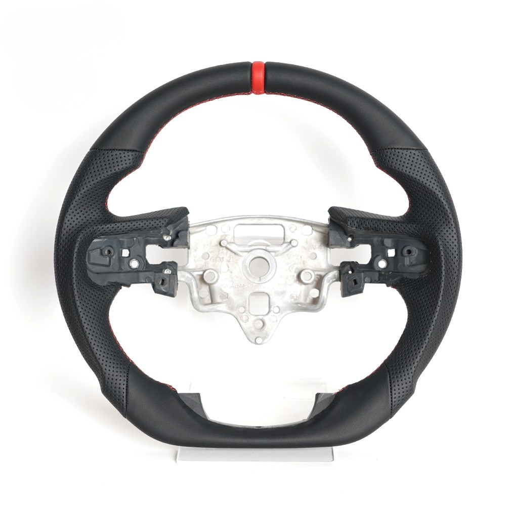Full Leather Steering Wheel for GMC Sierra 1500 AT4, Denali, 2500HD & 3500HD 2019–2025 with Paddle Shifter Cutouts