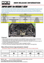 HKS SUPER SQV4 RETURN KIT PLUS RZ34 VR30DDTT