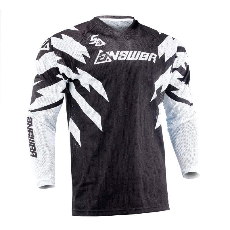 Answer 26 LE Syncron Rizz Vented Jersey Black/White/Cyan Youth - XL