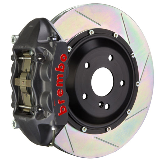 Brembo 97-04 986 Boxster Rear GTS BBK 4 Piston Cast 345x28 2pc Rotor Slotted Type-1-Black HA