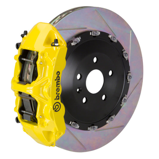 Brembo 17-23 540i Front GT BBK 6 Piston Cast 405x34 2pc Rotor Slotted Type1-Yellow
