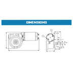Superwinch Replacement 12V Power Drive; 0.67HP; 90:1 Gear Ratio; 3in Shaft