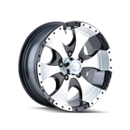 ION Type 136 14x6 / 5x114.3 BP / 0mm Offset / 83.82mm Hub Black/Machined Wheel
