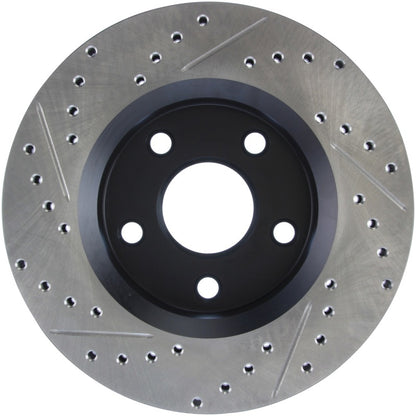StopTech 07-13 Jeep Wrangler Slotted & Drilled Left Front Rotor
