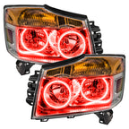 Oracle 04-07 Nissan Titan LED Headlight Halo Kit - Red