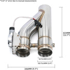 Universal 3 Inch Dual Stainless Steel Exhaust Valve Pipe Kit 2PC - Bull Boost Performance