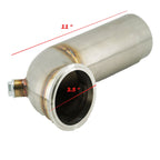 3" Downpipe V Band Turbo 304 Stainless 90 3.55 inch/90mm OD Exhaust Flange O2 Bung Garrett Turbo - Bull Boost Performance