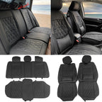 Universal PU Leather Car Seat Cover w/ Lumbar 04B Style Full Set