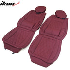 Universal PU Leather Car Seat Cover w/ Lumbar 04B Style Full Set