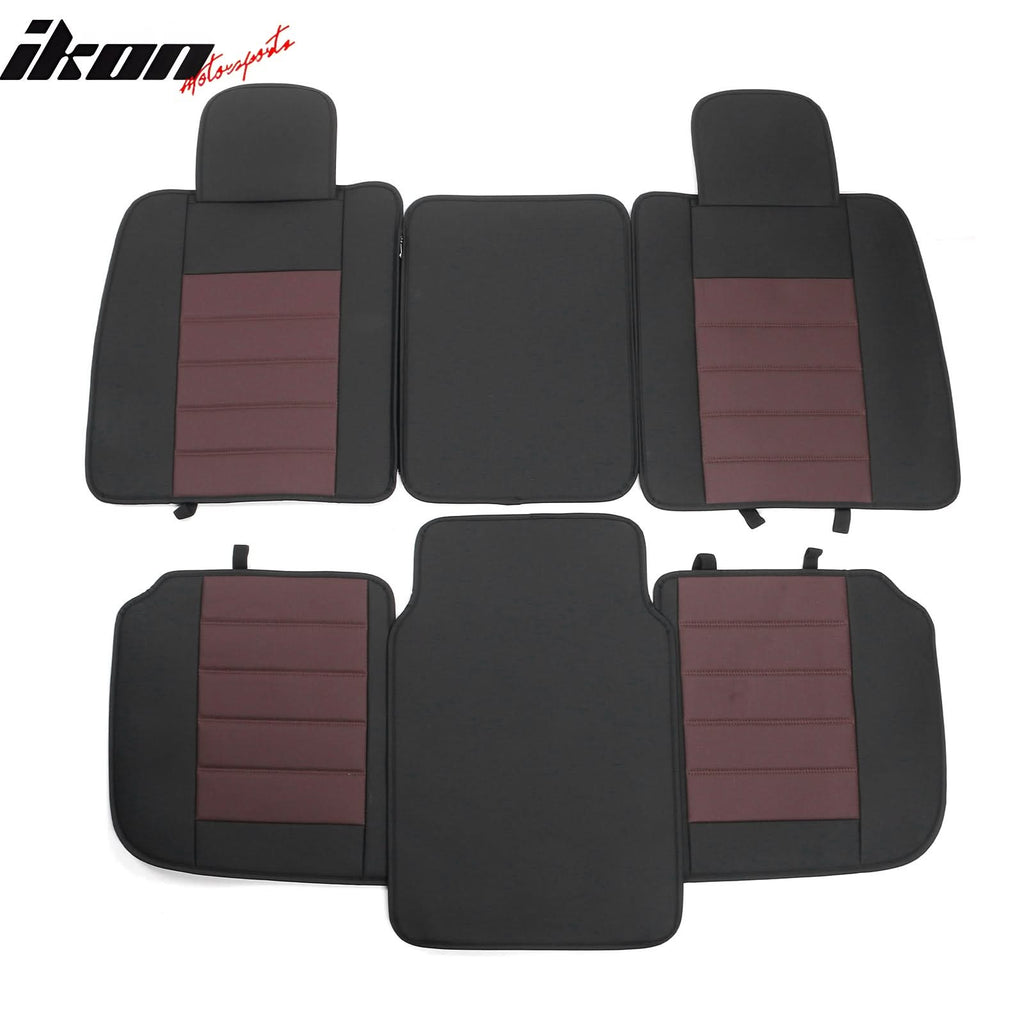 2009-2025 Ford F150 Crew Cab PU Leather Car Seat Cover w/ Pocket