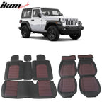 2007-2025 Jeep Wrangler JK JL Leather Car Seat Cover w/ Pocket