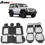 2007-2025 Jeep Wrangler JK JL Leather Car Seat Cover w/ Pocket