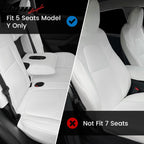 2020-2024 Tesla Model Y Front Rear 5-Seat Seat Covers Leather