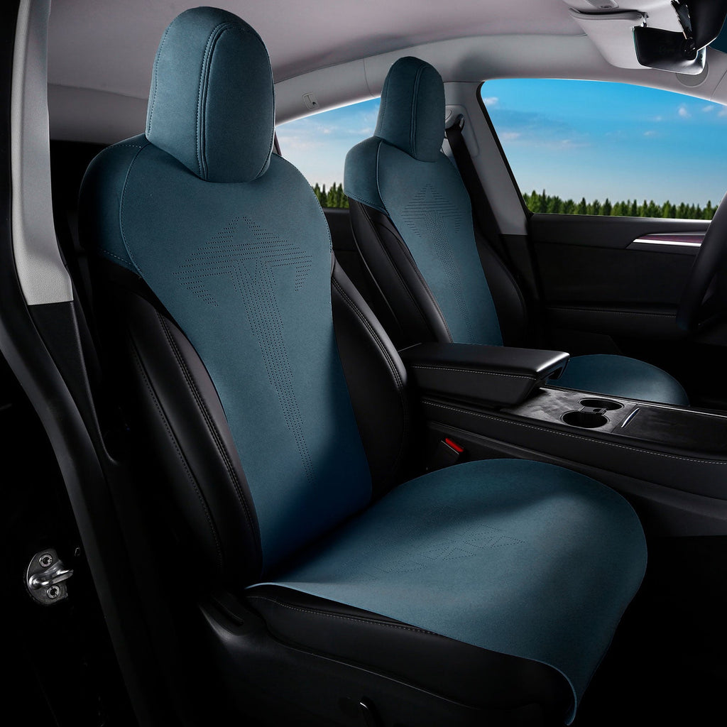 2017-2023 Tesla Model 3 Seat Covers Cushions V1 Suede Leather