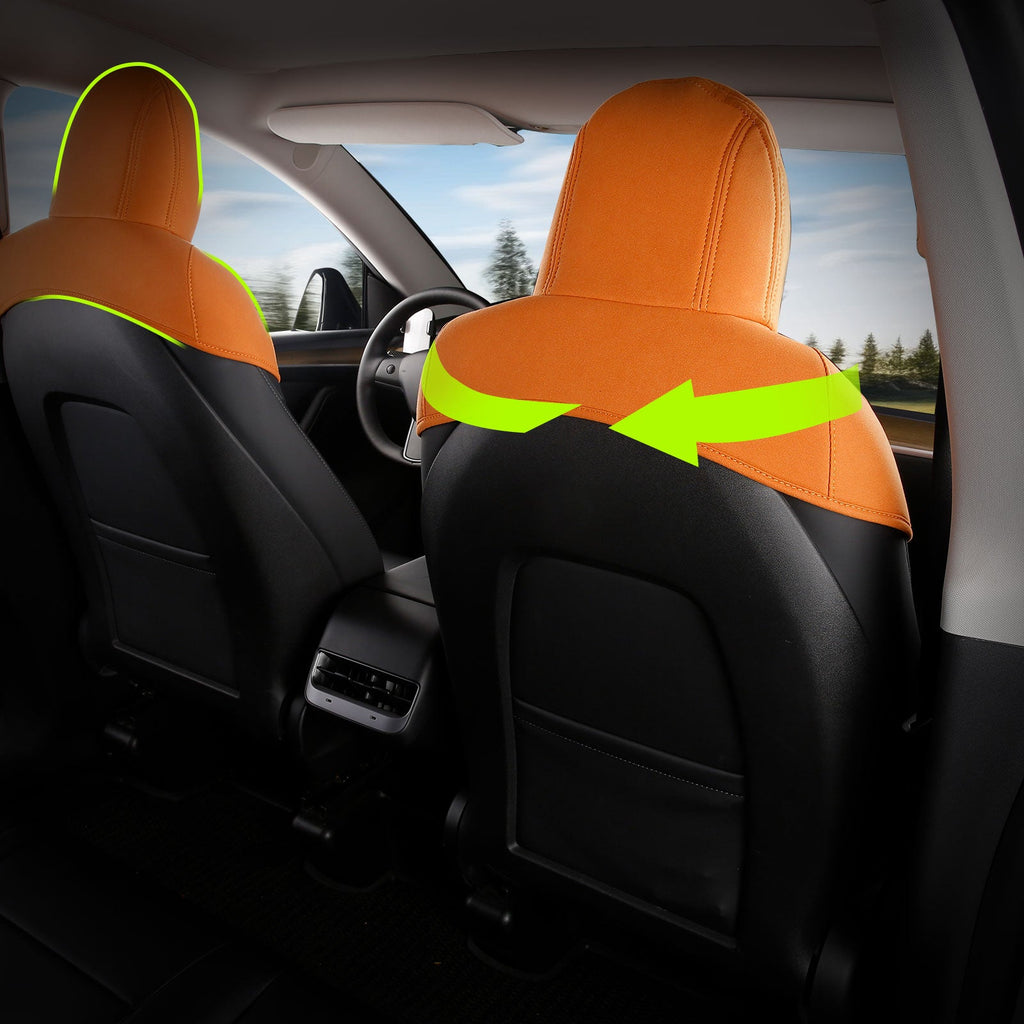 2017-2023 Tesla Model 3 Seat Covers Cushions V1 Suede Leather