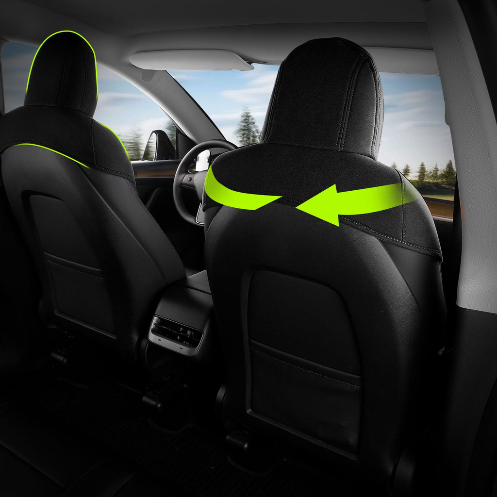 2017-2023 Tesla Model 3 Seat Covers Cushions V2 Suede Leather