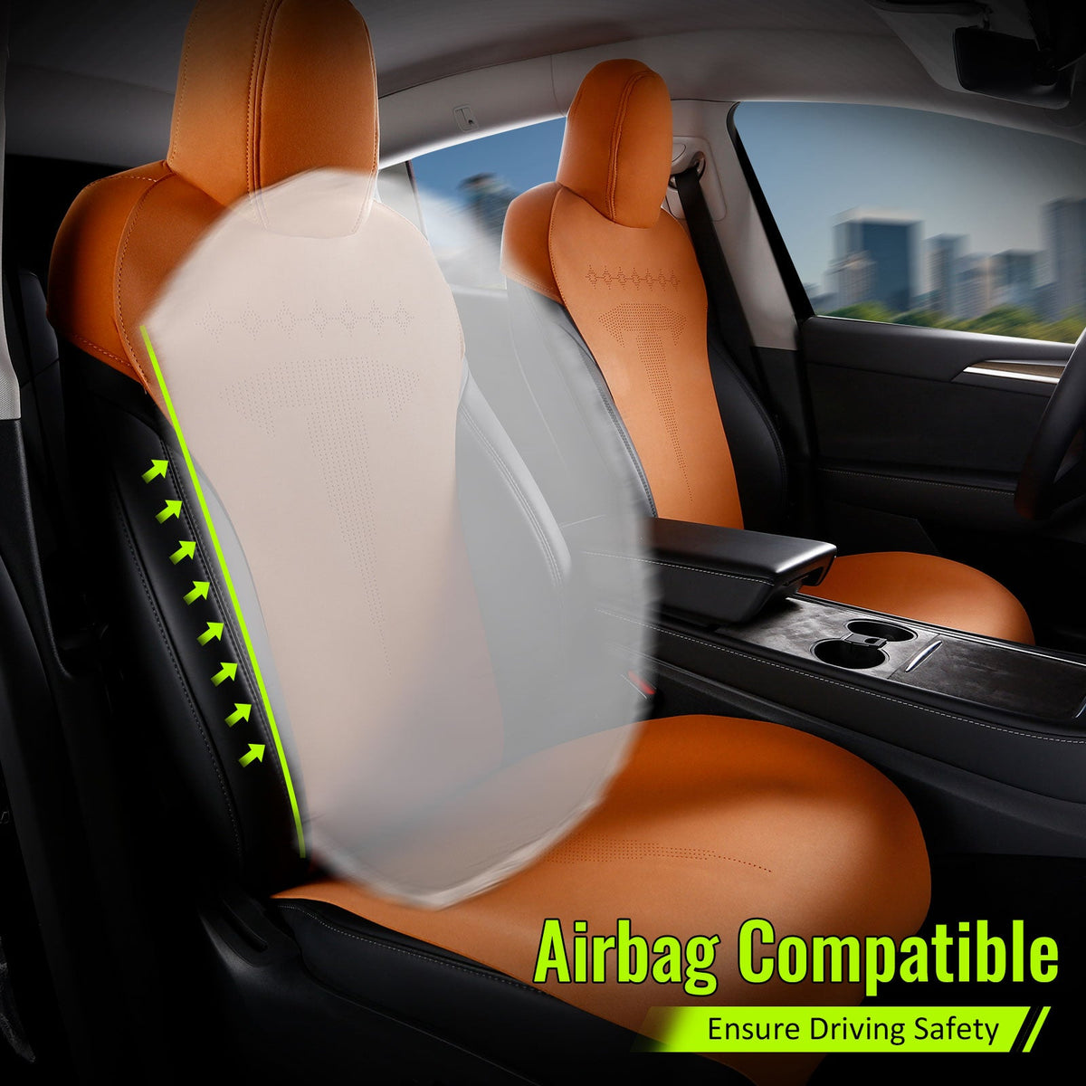 2017-2023 Tesla Model 3 Seat Covers Cushions V2 Suede Leather