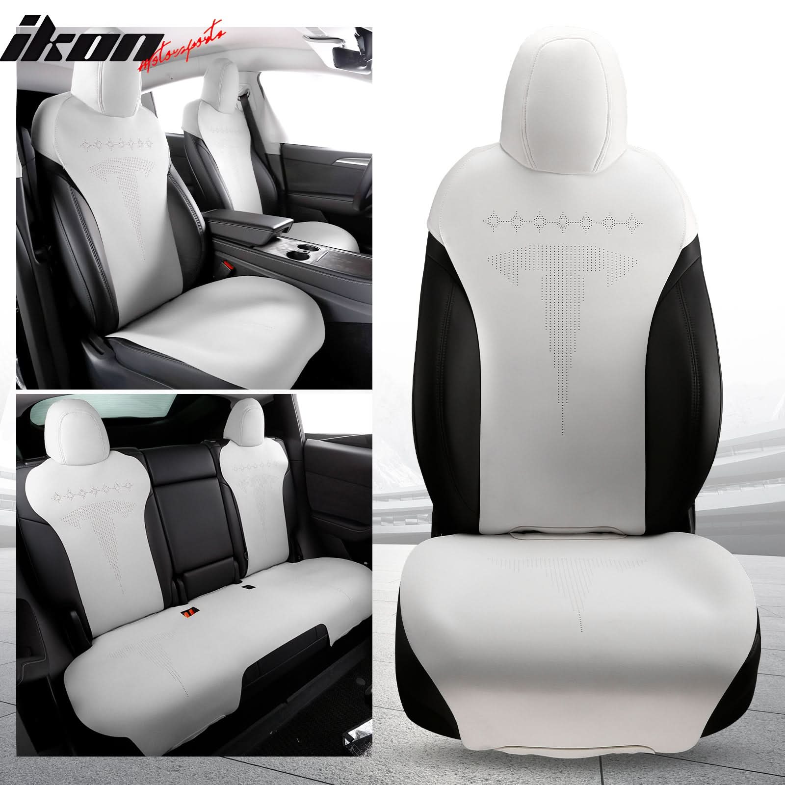 2017-2023 Tesla Model 3 Seat Covers Cushions V2 Suede Leather