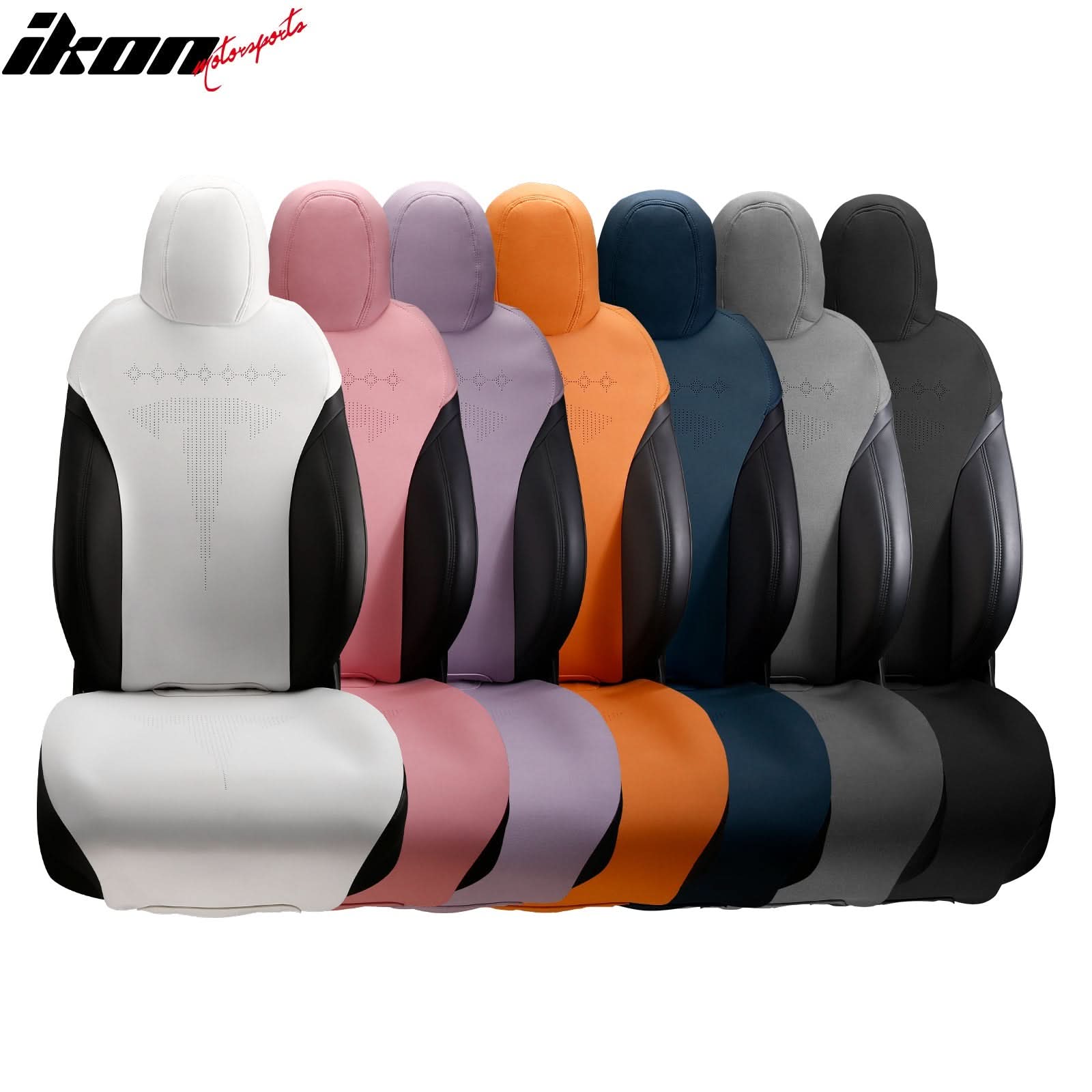 2017-2023 Tesla Model 3 Seat Covers Cushions V2 Suede Leather