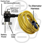 400 Amp Black Billet High Output Alternator for GM Truck / SUV with OEM STRETCH BELT