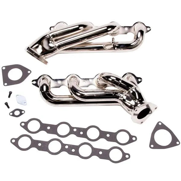 BBK Chevrolet GM Truck 5.3 6.2 1-3/4 Shorty Exhaust Headers Polished Silver Ceramic 14-18