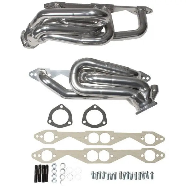 BBK Chevrolet GM Truck SUV 5.0 5.7 1-5/8 Shorty Exhaust Headers Polished Silver Ceramic 96-99
