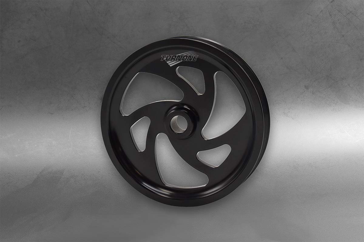 Turn One Steering C5/C6 Corvette Power Steering Pulley 6 3/8″ Factory Diameter