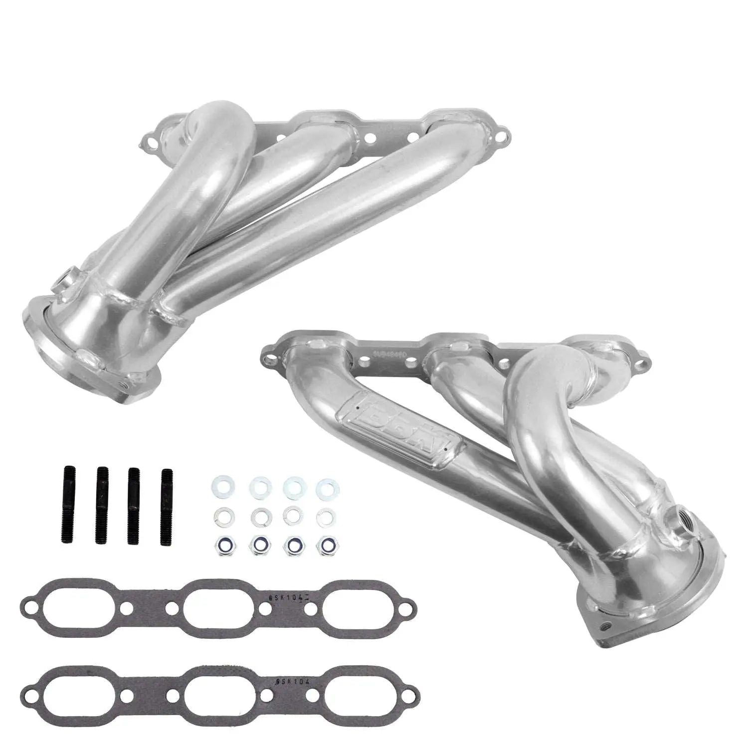 BBK Dodge Challenger Charger 300 V6 3.5 1-3/4 Shorty Headers - Polished Silver Ceramic 06-10
