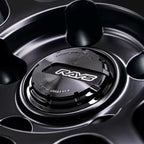 Gram Lights 57NR LIMITED II 18x7.5 +45 5-114.3 Semigloss Black Wheel w/ Black Cap/Stickers/Air Valve