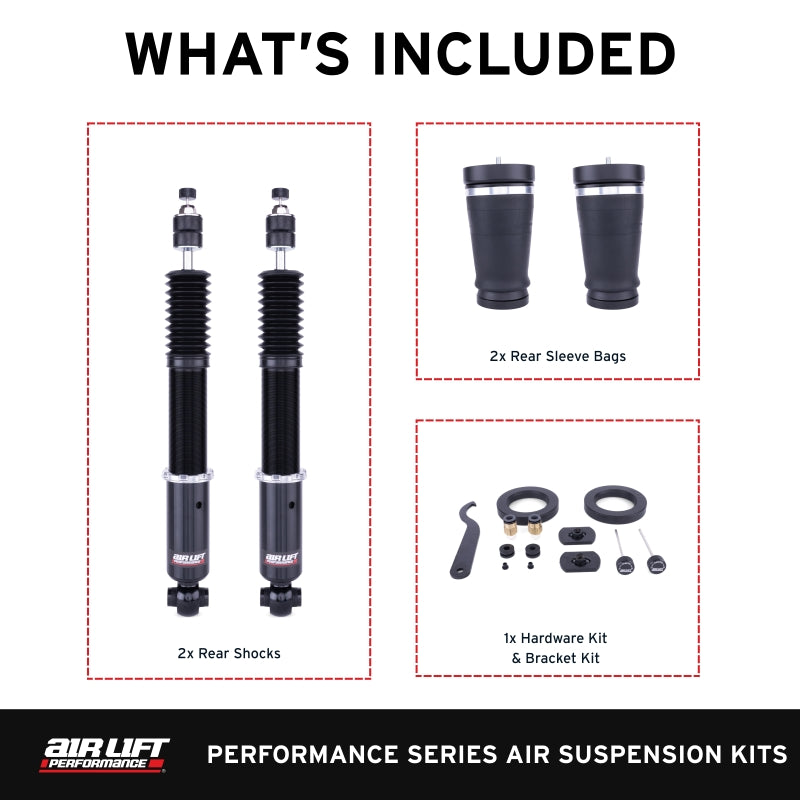 Air Lift Performance 2005-2014 Ford Mustang (S197) Rear Kit (3/8 Fittings Not Included)