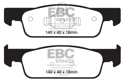 EBC 2016-2017 Smart Fortwo 0.9L Turbo Ultimax2 Front Brake Pads