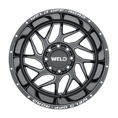 Weld Off-Road W117 20X9 Fulcrum 5X139.7 5X150 ET00 BS5.00 Gloss Black MIL 110.2