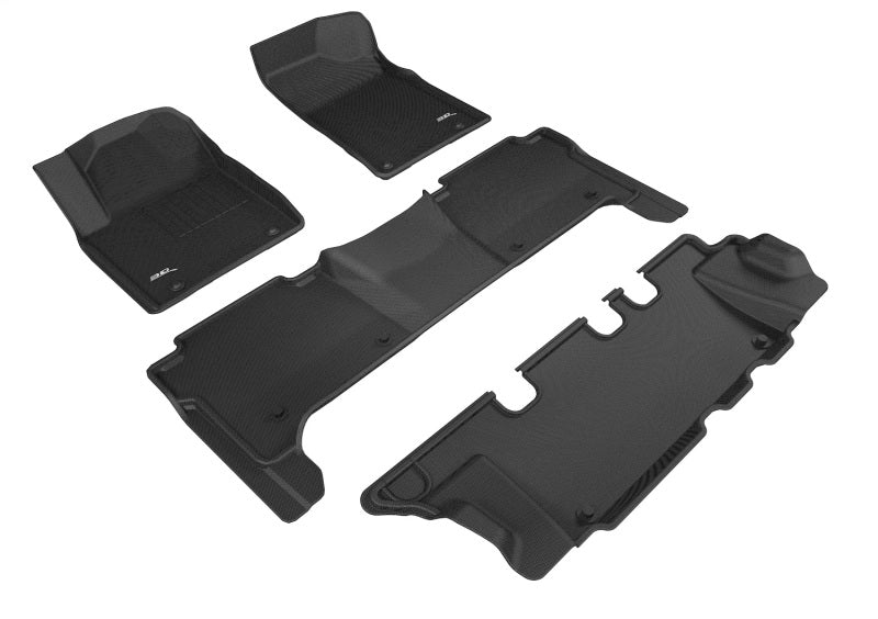 3D MAXpider 17-18 Nissan Armada w/ Bench 2nd Row Kagu Black Full Set