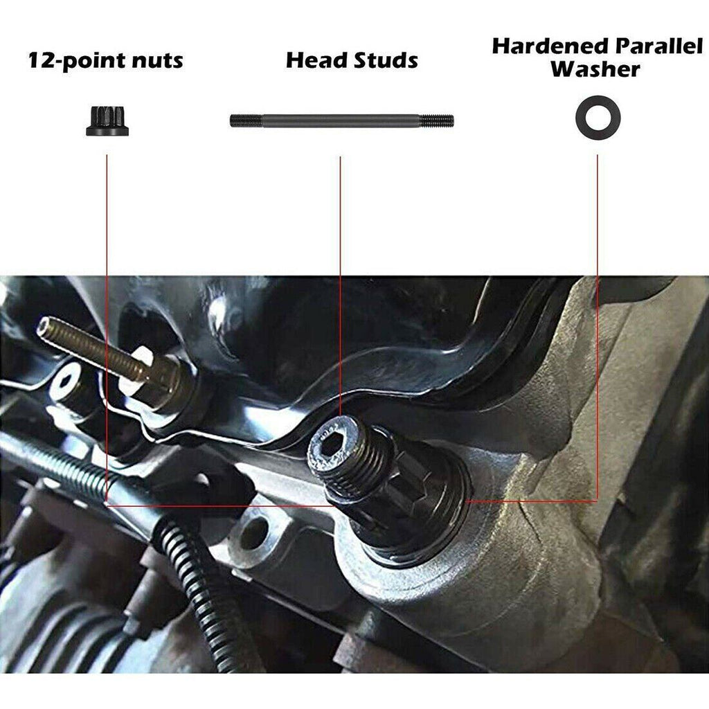 2003-2010 Ford Powerstroke Diesel 6.0L F250 F350 Cylinder Head Studs VT365 250-4202 - Bull Boost Performance